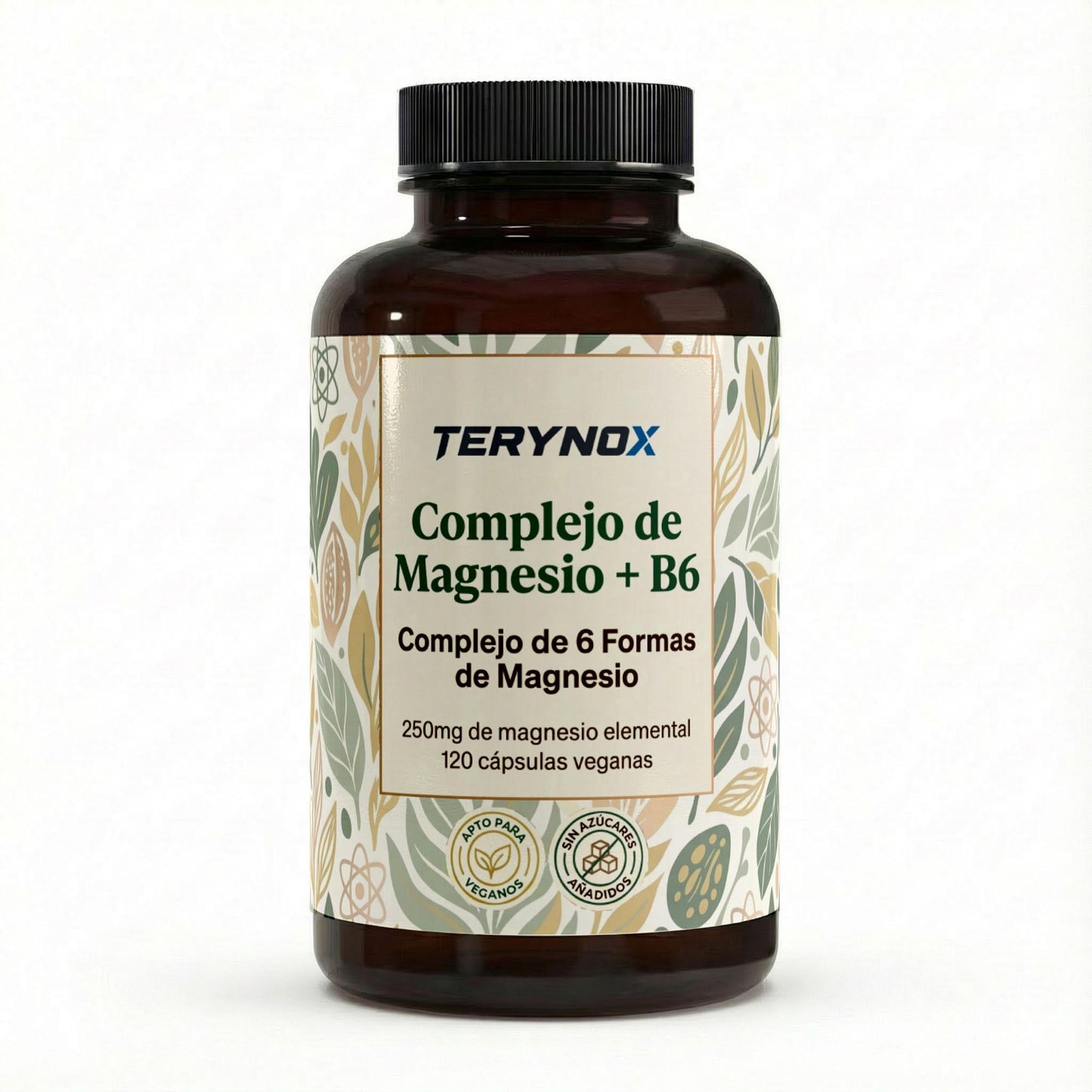 Envase de complejo de magnesio con B6 en 120 cápsulas blandas.