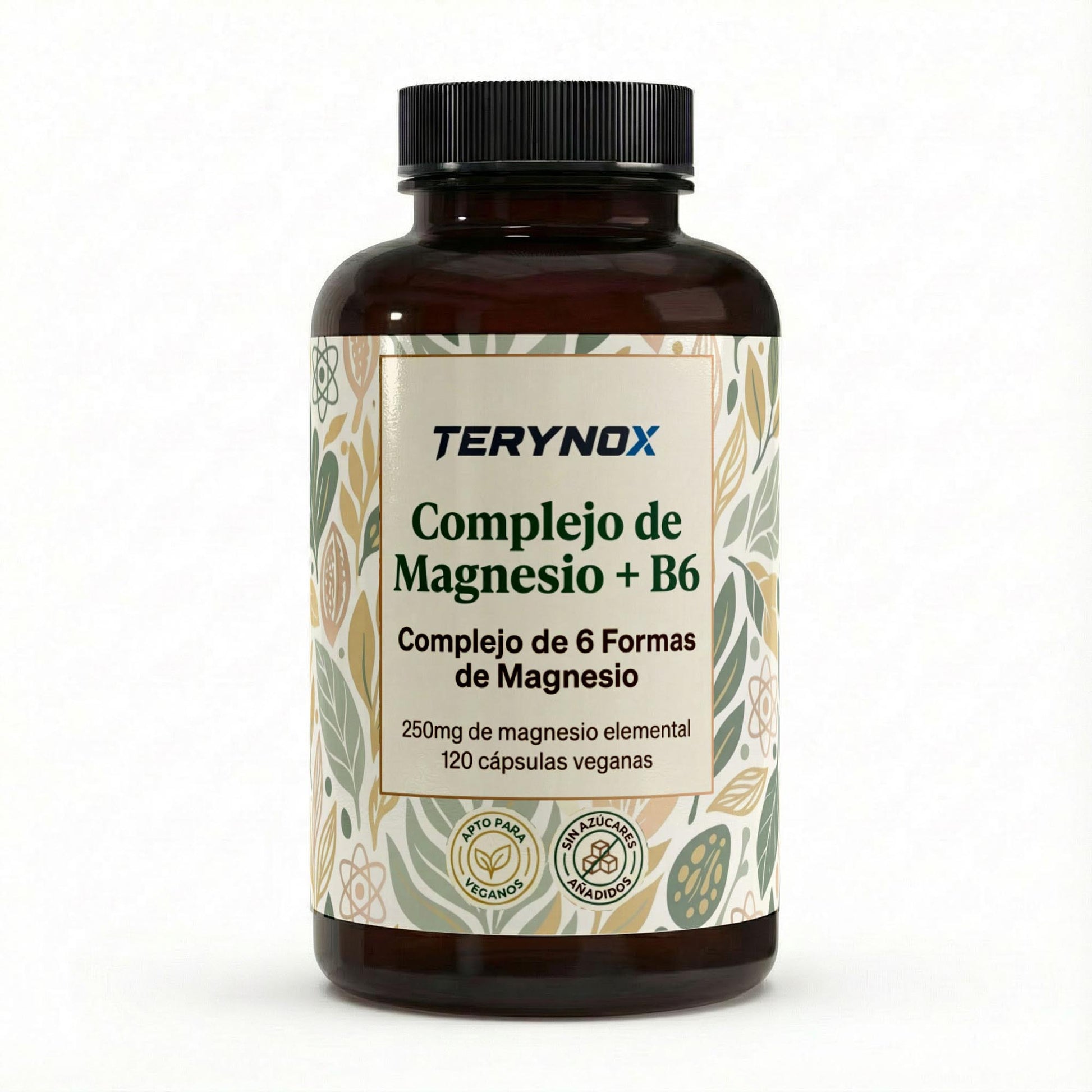 Envase de complejo de magnesio con B6 en 120 cápsulas blandas.