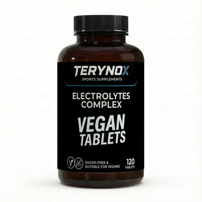 Electrolitos en 120 tabletas veganas.