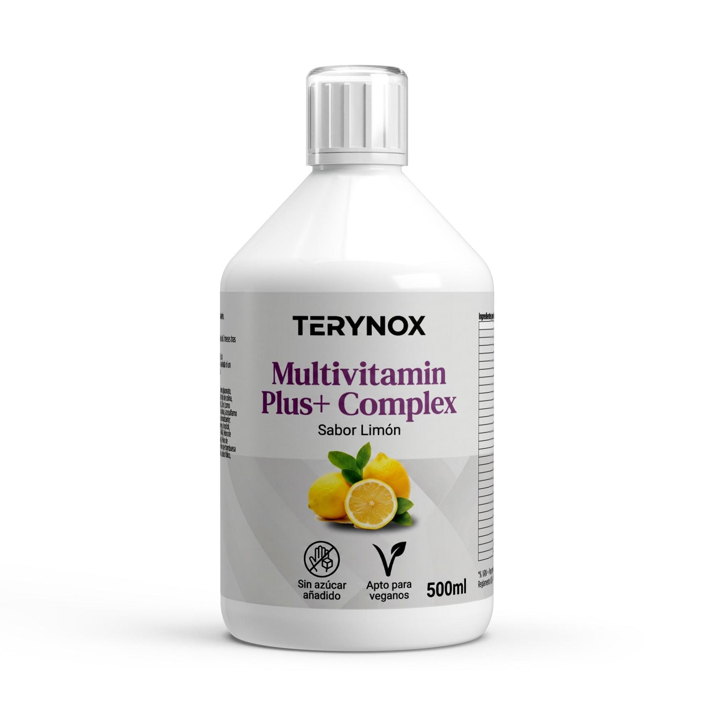 Envase multivitamínico plus complex sabor limon de la marca Terynox.